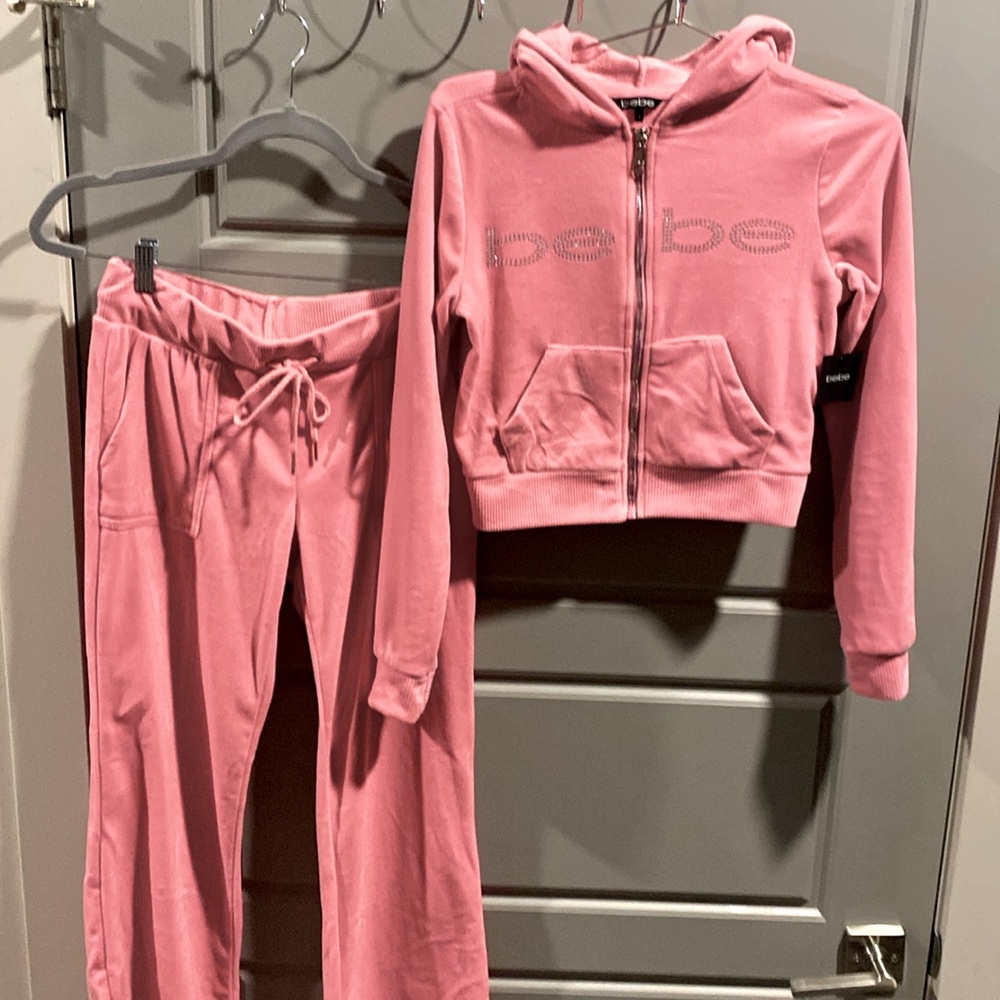 Bebe Tracksuit Pink Taffy